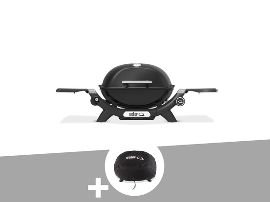 Barbecue à gaz q 1200n noir + housse