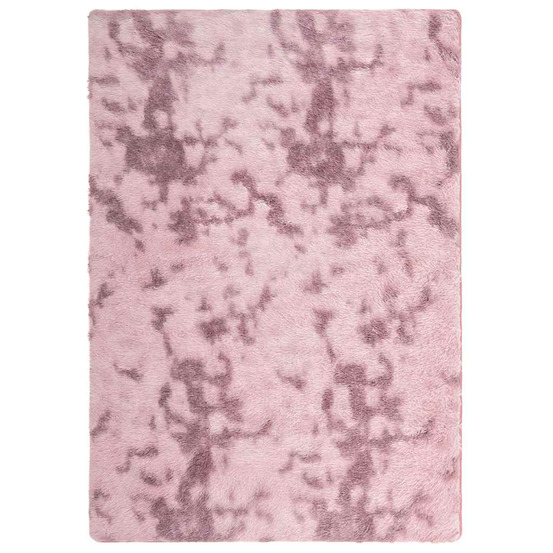 Tapis shaggy à poils longs navarra rose poudré 240x340 cm