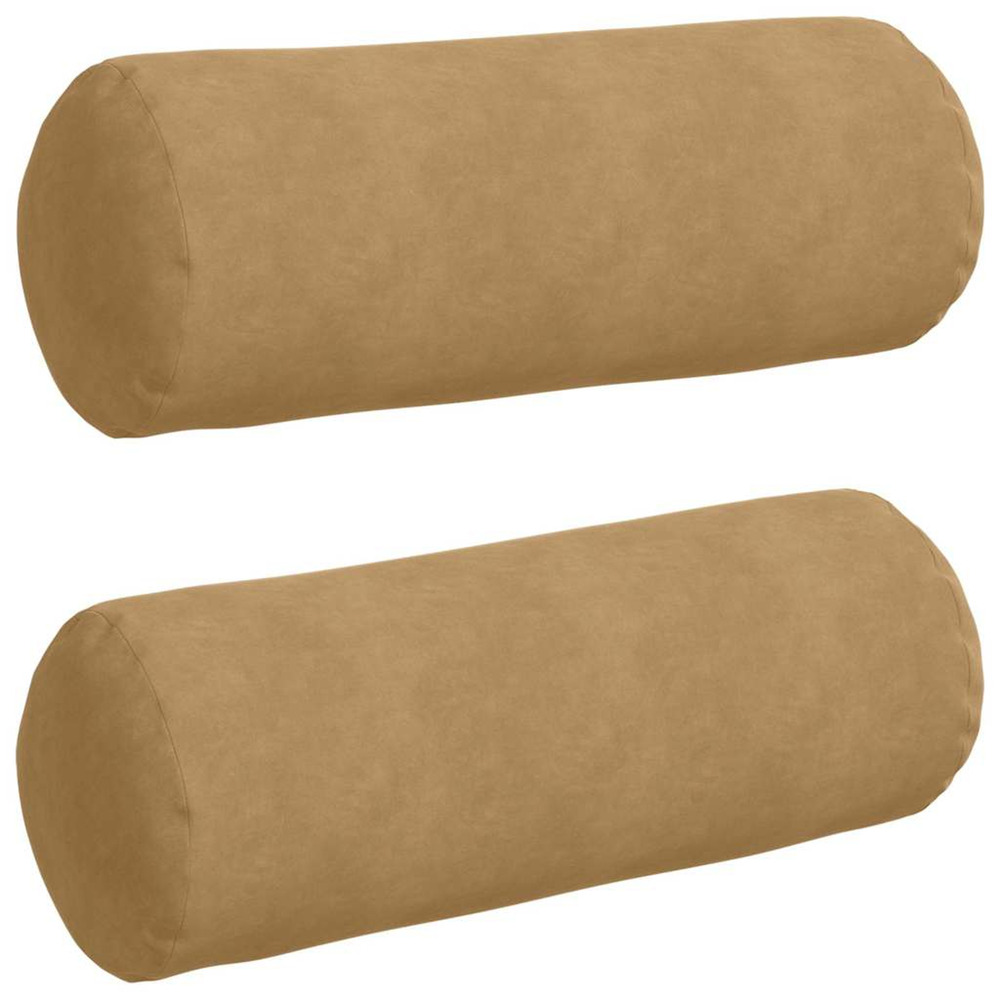 Coussins d'accent 2 pcs marron ø 25 x 70 cm