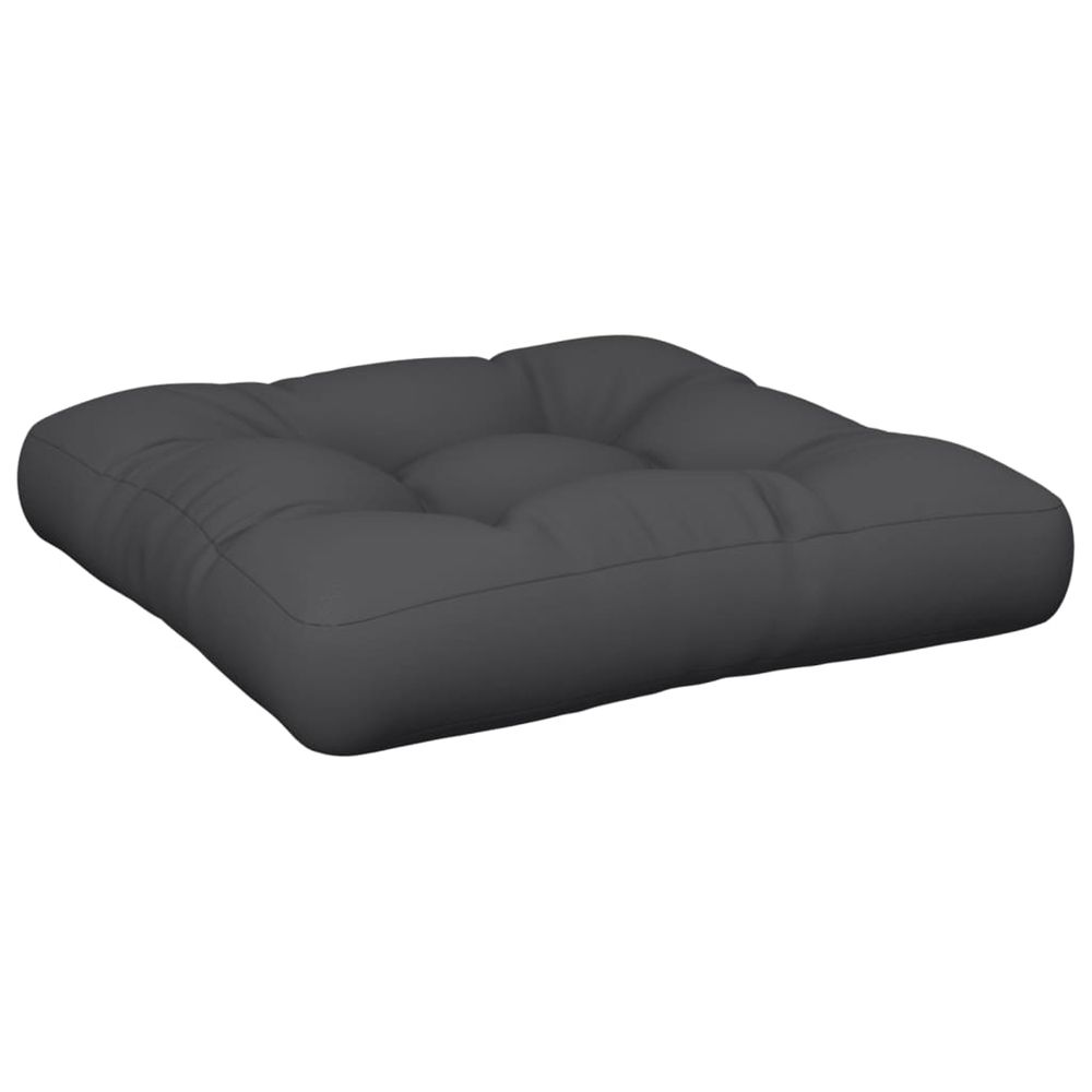 Coussin de palette noir 58x58x10 cm tissu