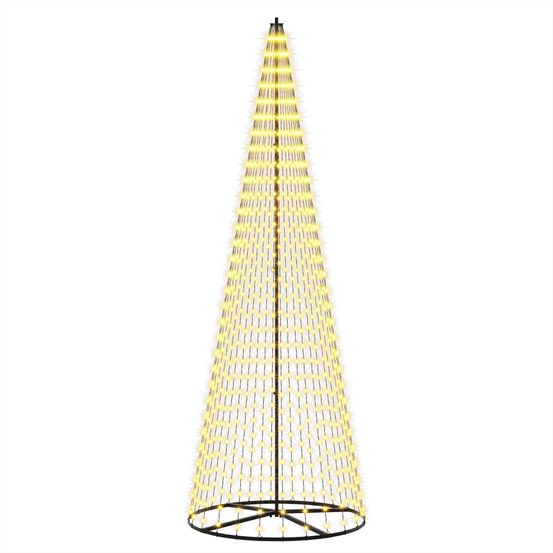 Arbre de noël led 285 cm 744 led blanc chaud fer noir