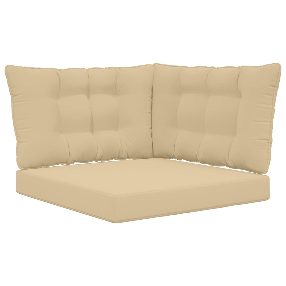 Coussin de canapé d'extérieur polyester beige 68,5 x 68,5 cm