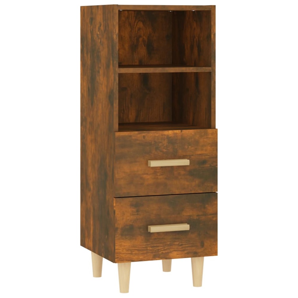 Buffet bahut commode armoire meuble de rangement organisateur cuisine salle de séjour salon 34,5 x 34 x 90 cm bois d'ingénier