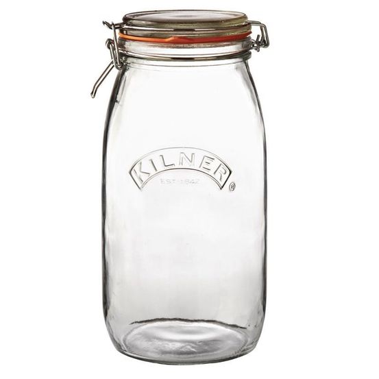 Bocal pour conserves en verre avec clip - kilner 3 l
