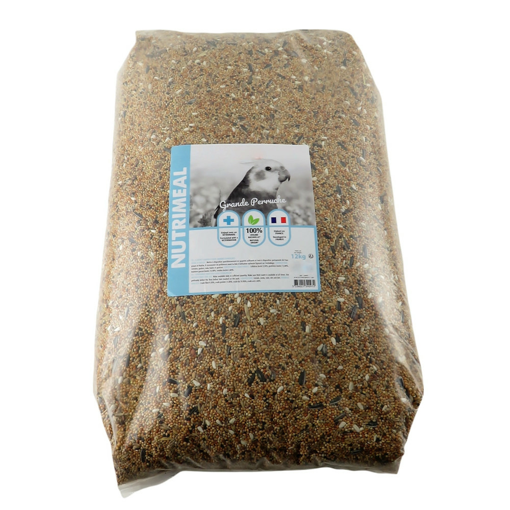 Graines grandes perruches nutrimeal - 12kg.