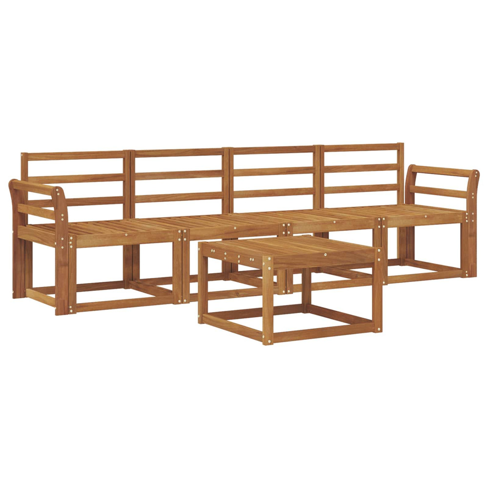 Ensemble de canapés d'extérieur 5 pcs naturel