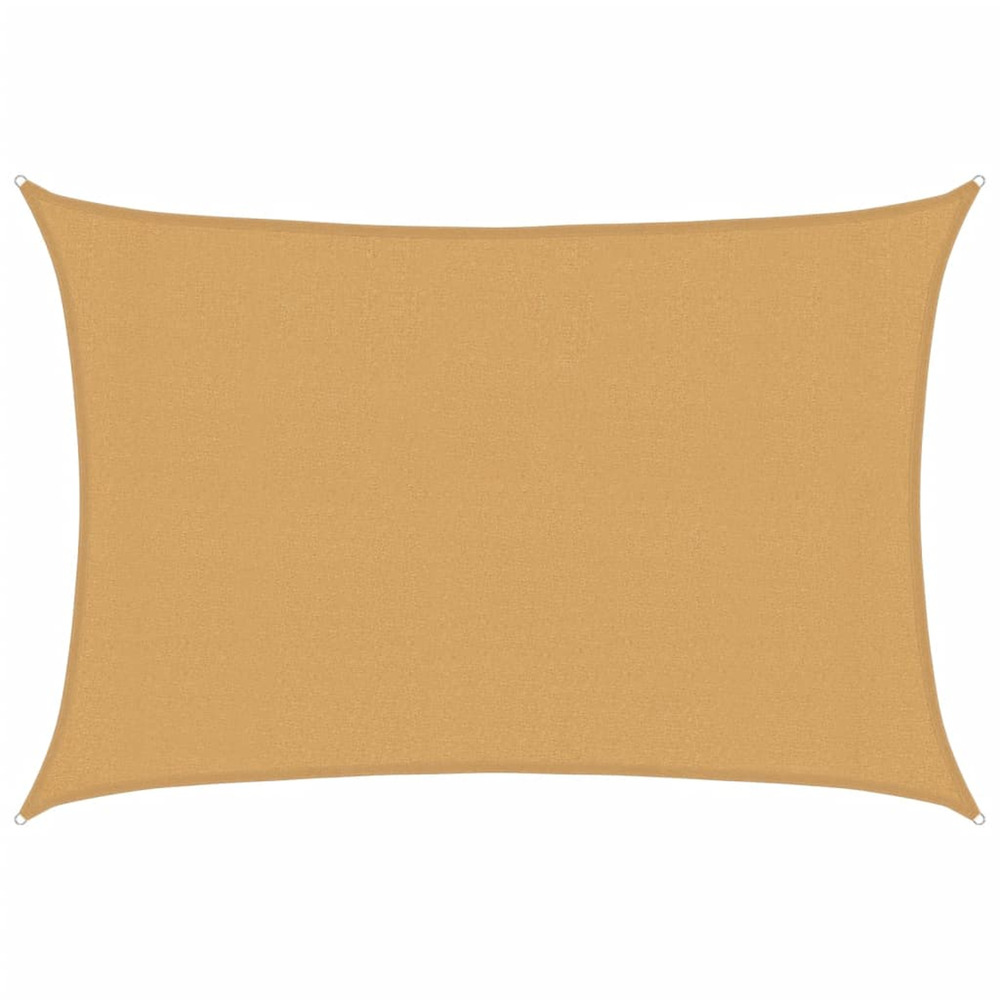 Voile d'ombrage 160 g/m² rectangulaire sable 3x4 m pehd