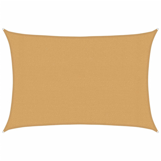 Voile d'ombrage 160 g/m² rectangulaire sable 3x4 m pehd