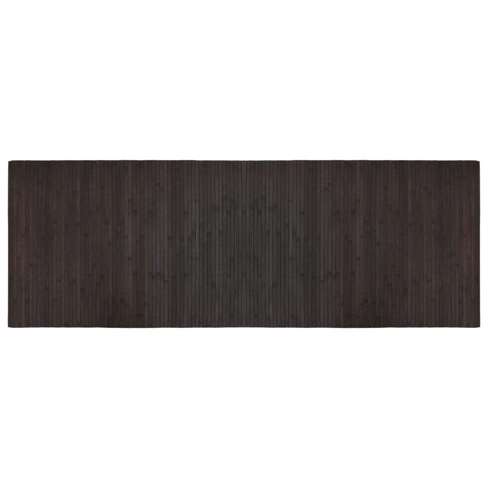 Tapis rectangulaire marron foncé 70x200 cm bambou