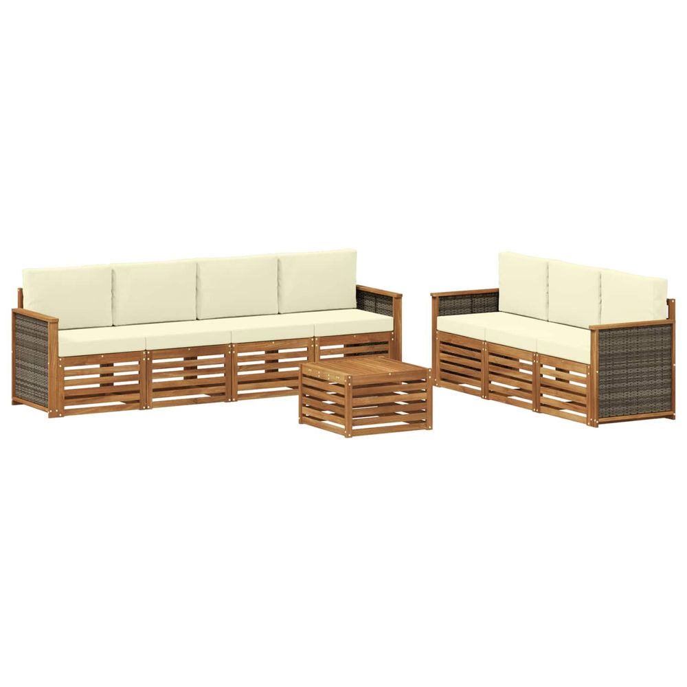 Ensembles de canapés 8 pc bois d'acacia massif