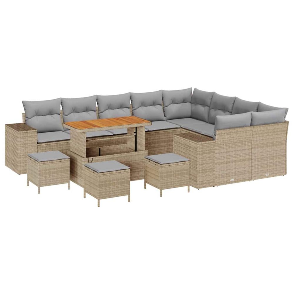 Ensemble de canapé de jardin 13 pc 9-nombre de places