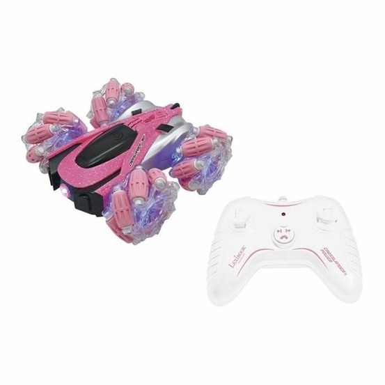 Voiture rose télécommandée tout-terrain lumineuse, programmable et rechargeable crosslander 360+