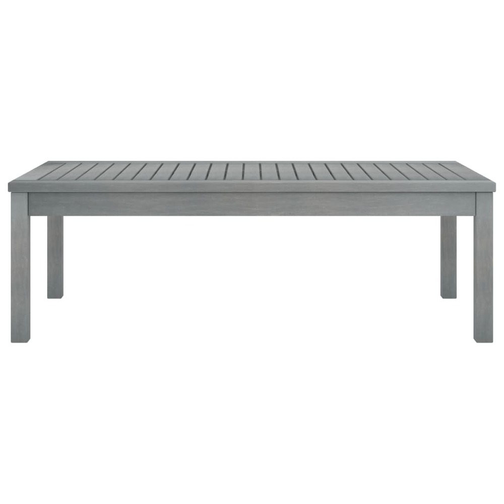 Table basse 100x50x33 cm gris bois d'acacia solide