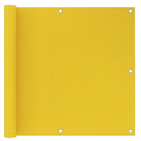 Écran de balcon jaune 90x500 cm pehd