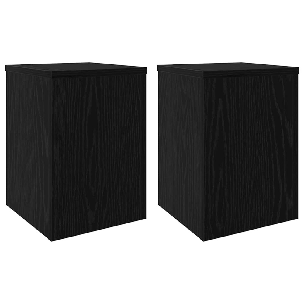 Support de plante 2 pcs chêne noir 25 x 25 x 35 cm