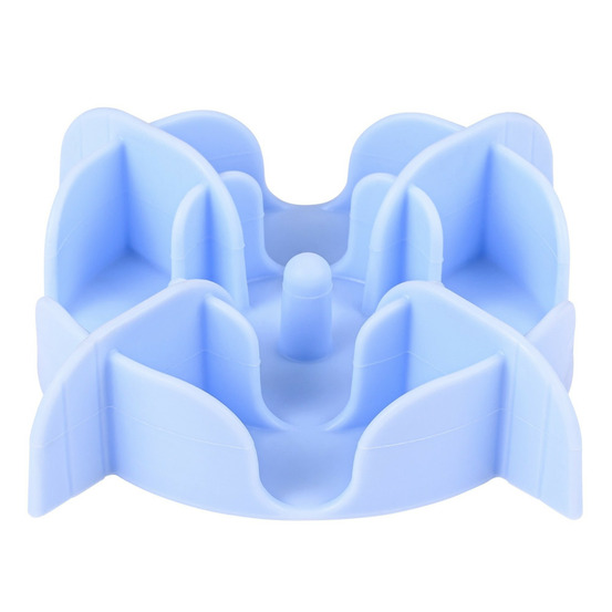 Support anti glouton s ø 13.5 cm bleu silicone pour petit chien