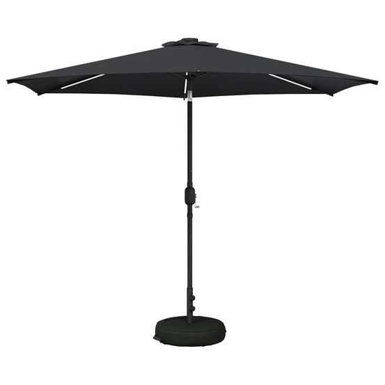 Parasol de jardin avec lumières led et base 300 x 300 cm