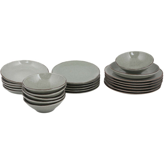 Service de table en porcelaine spot 24 pièces vert