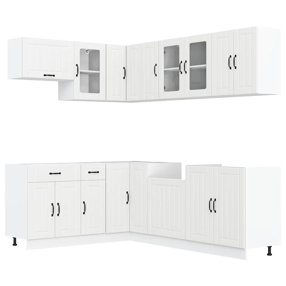 Ensemble d'armoires de cuisine 11 pcs lucca bois d'ingénierie