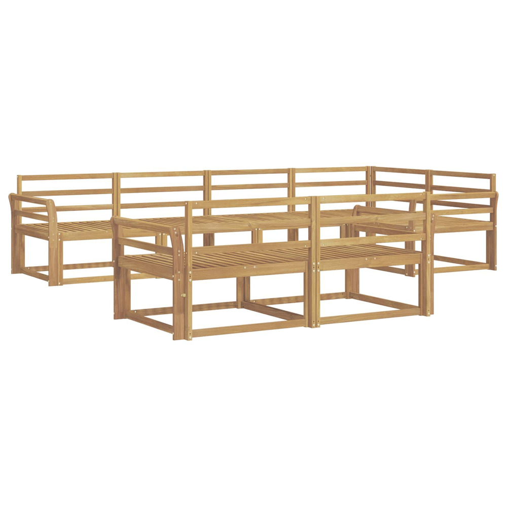 Ensemble de canapés d'extérieur 8 pcs blanc 329 x 170,5 x 73 cm