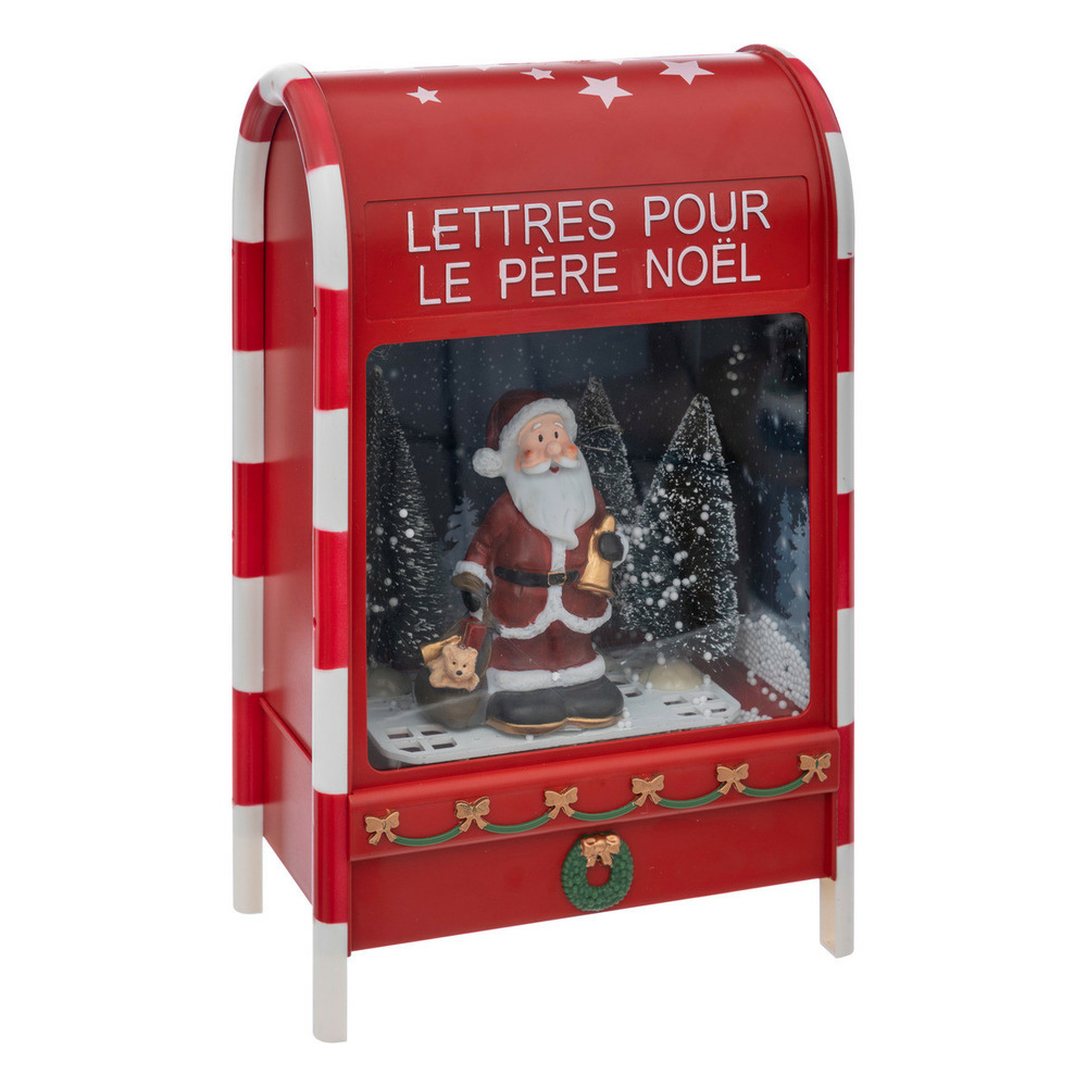 Déco de noël lumineuse boîte aux lettres 12 led blanc froid