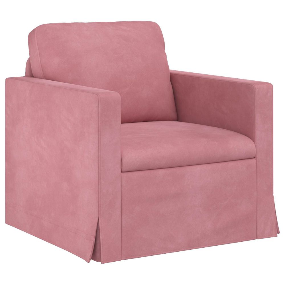 Canapé rose 78 x 78 x 80 cm velours