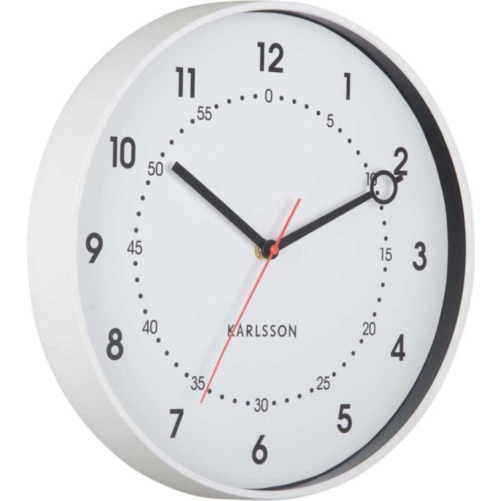 Horloge murale en résine fresco blanc