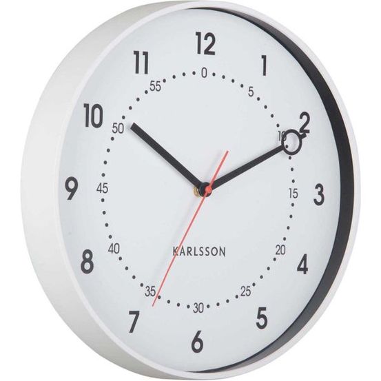 Horloge murale en résine fresco blanc