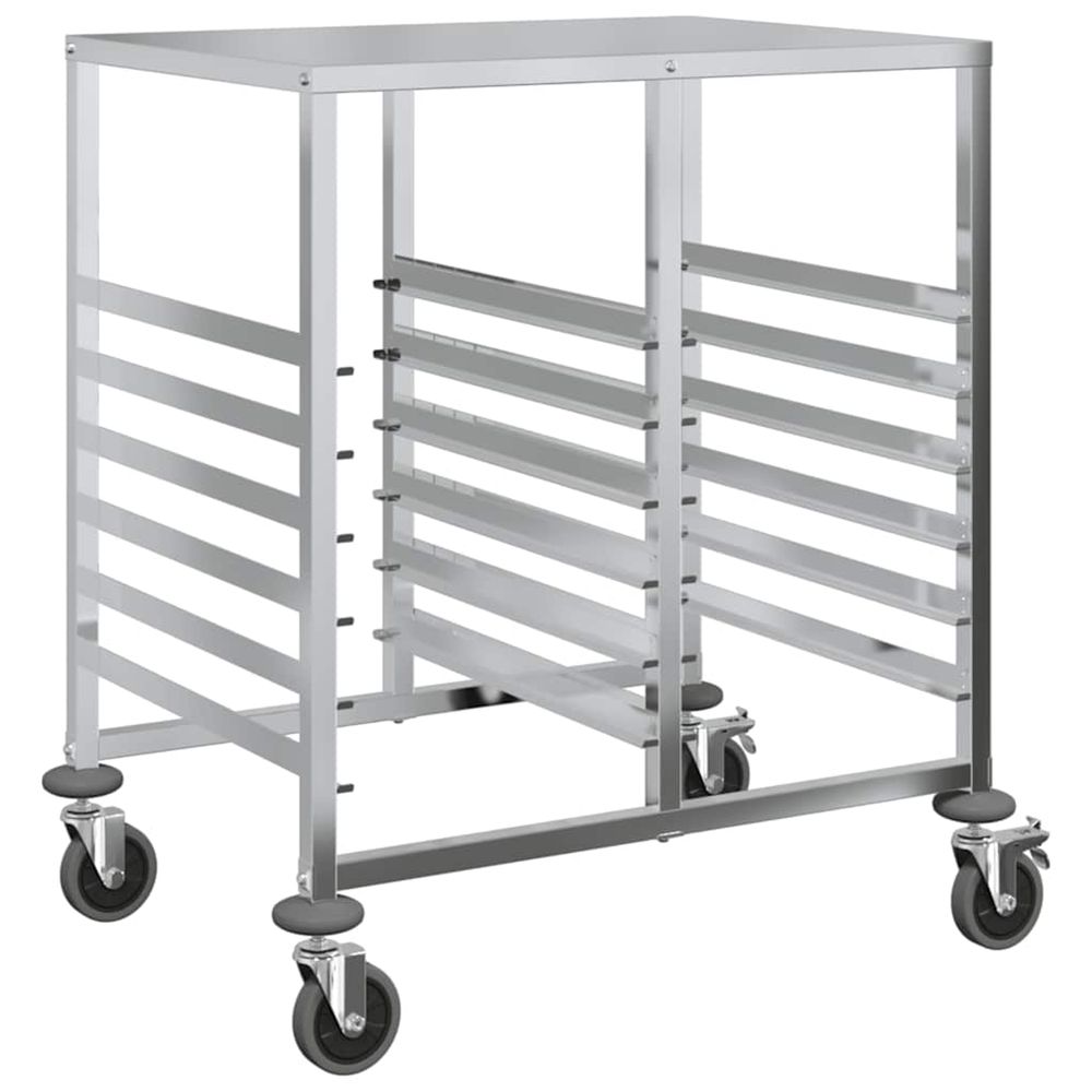 Chariot à plateaux 12 bacs gn 75x55x87 cm acier inoxydable