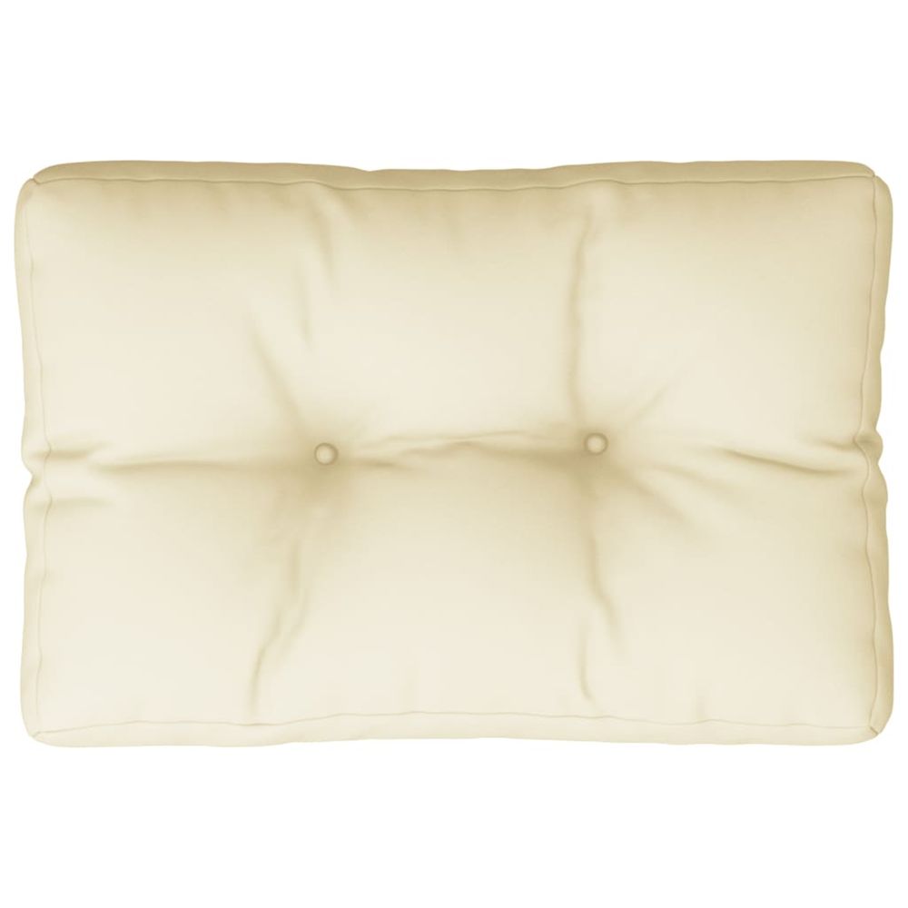 Coussin de palette crème 50x40x12 cm tissu