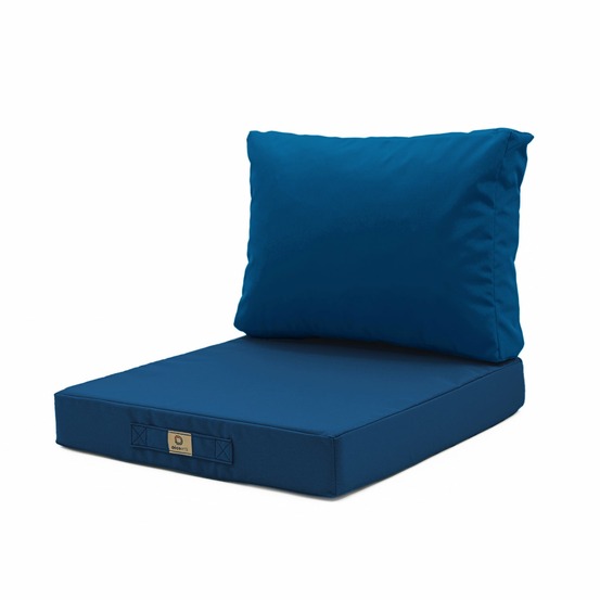 Coussins pour salon de jardin déhoussable 60x70cm bleu pétrole