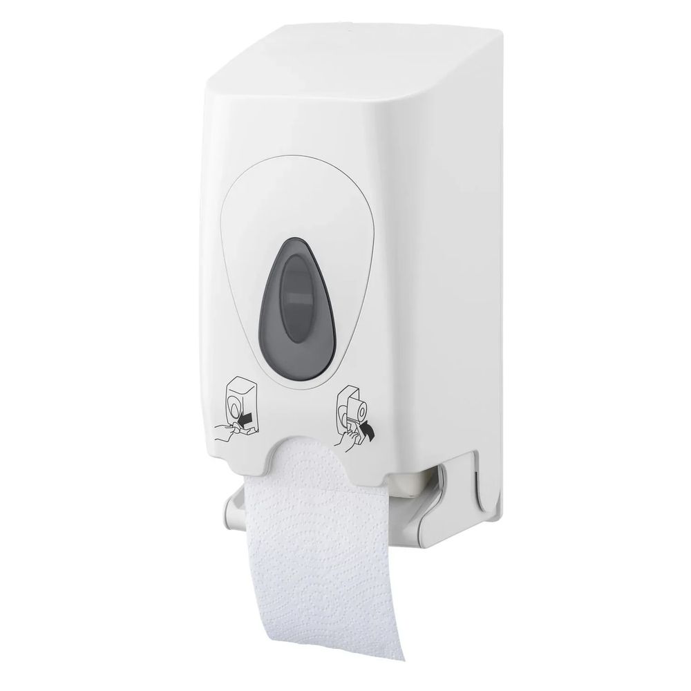 Porte papier toilette, support papier toilette, dérouleur papier toilette - pqduo, pour 2 rouleaux, plastique