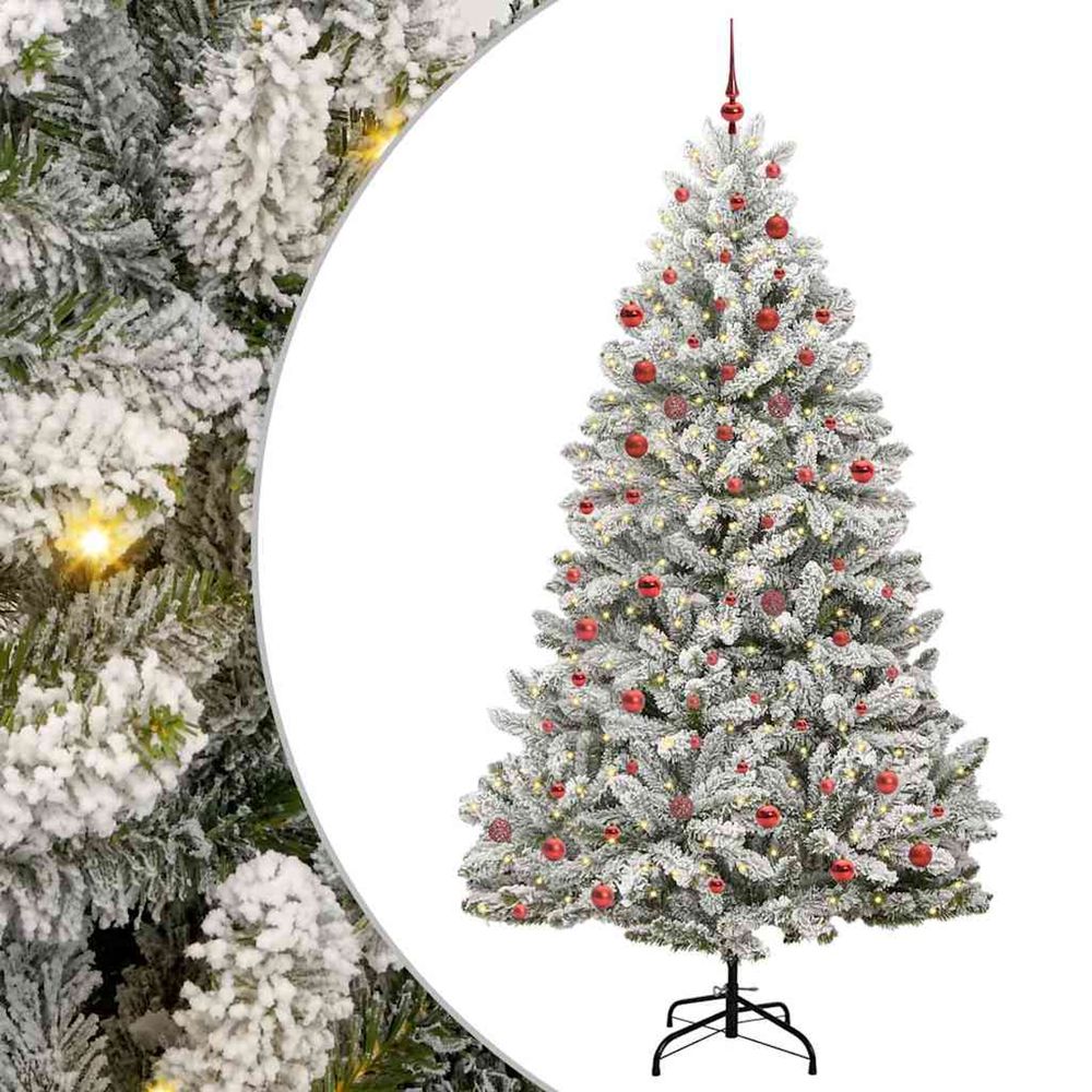 Sapin de noël artificiel 210 cm 300 led blanc chaud