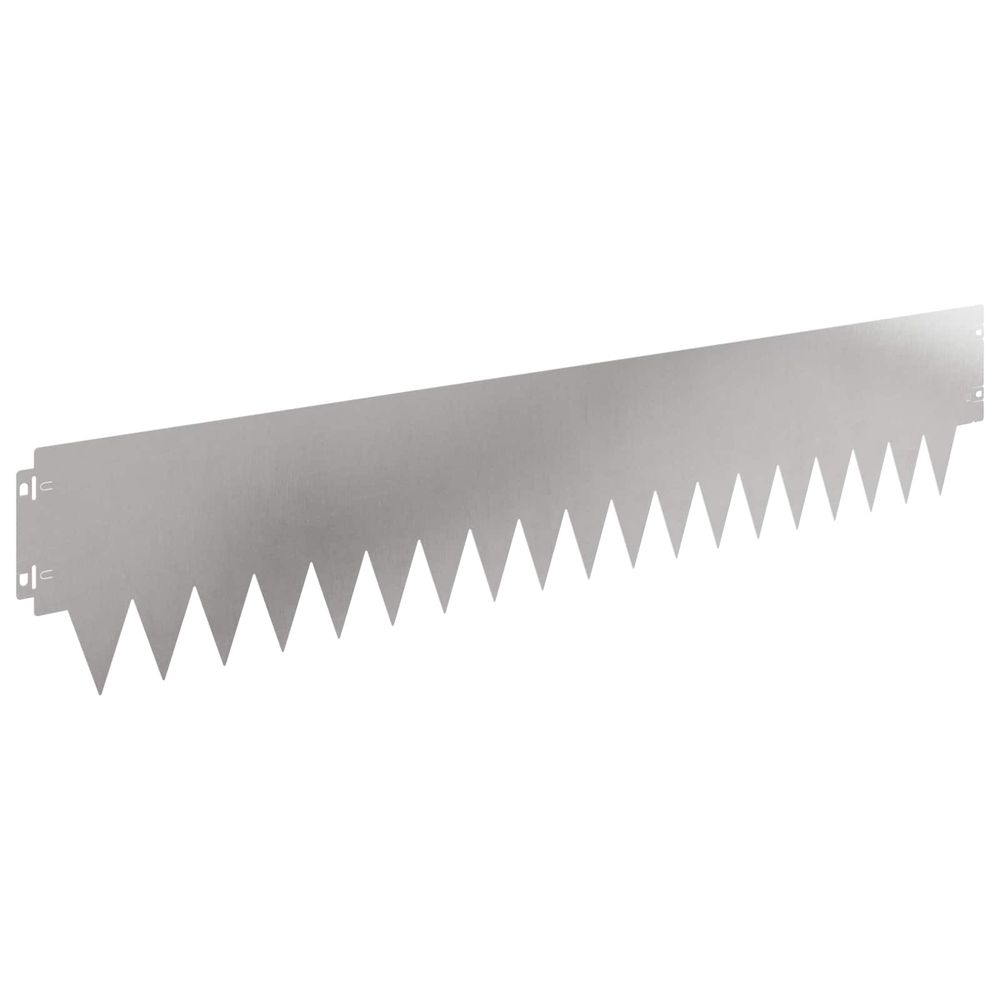 Bordure de pelouse 10 pc 103 x 20 cm acier argenté