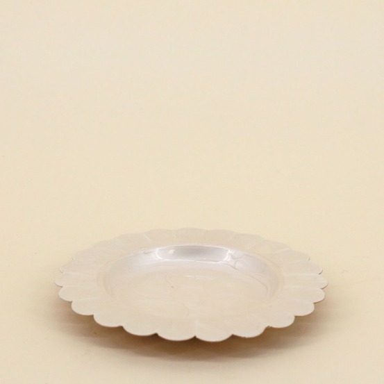 Coupelle en métal doré aspect nacré 14cm