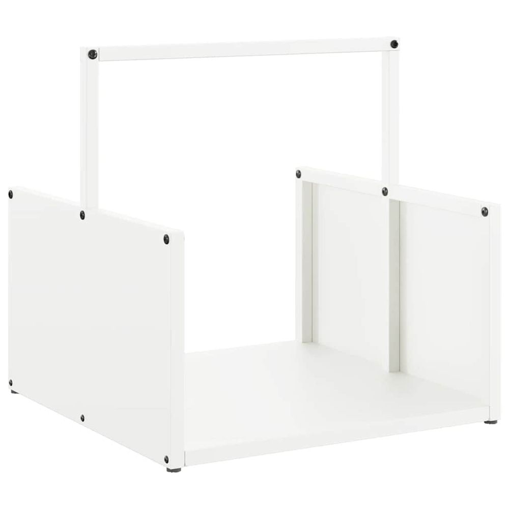 Portant de bois chauffage blanc 40x40x40 cm