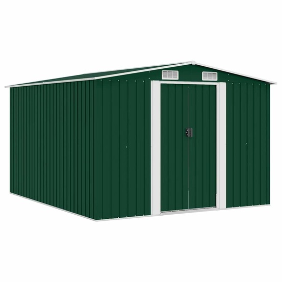 Abri de jardin 257x298x178 cm métal vert