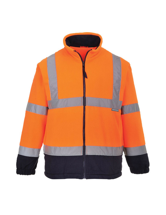 Polaire hivis bicolore couleur : orange/marine taille xxxl - portwest
