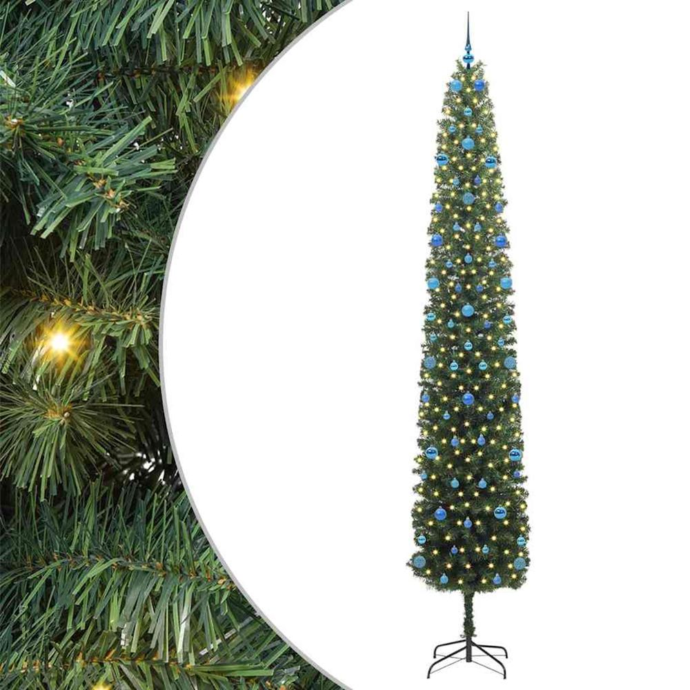 Sapin de noël artificiel vert 300 cm pvc et acier et plastique