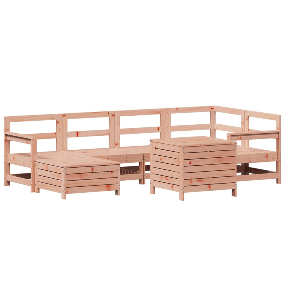 Salon de jardin 7 pcs bois massif sapin de douglas