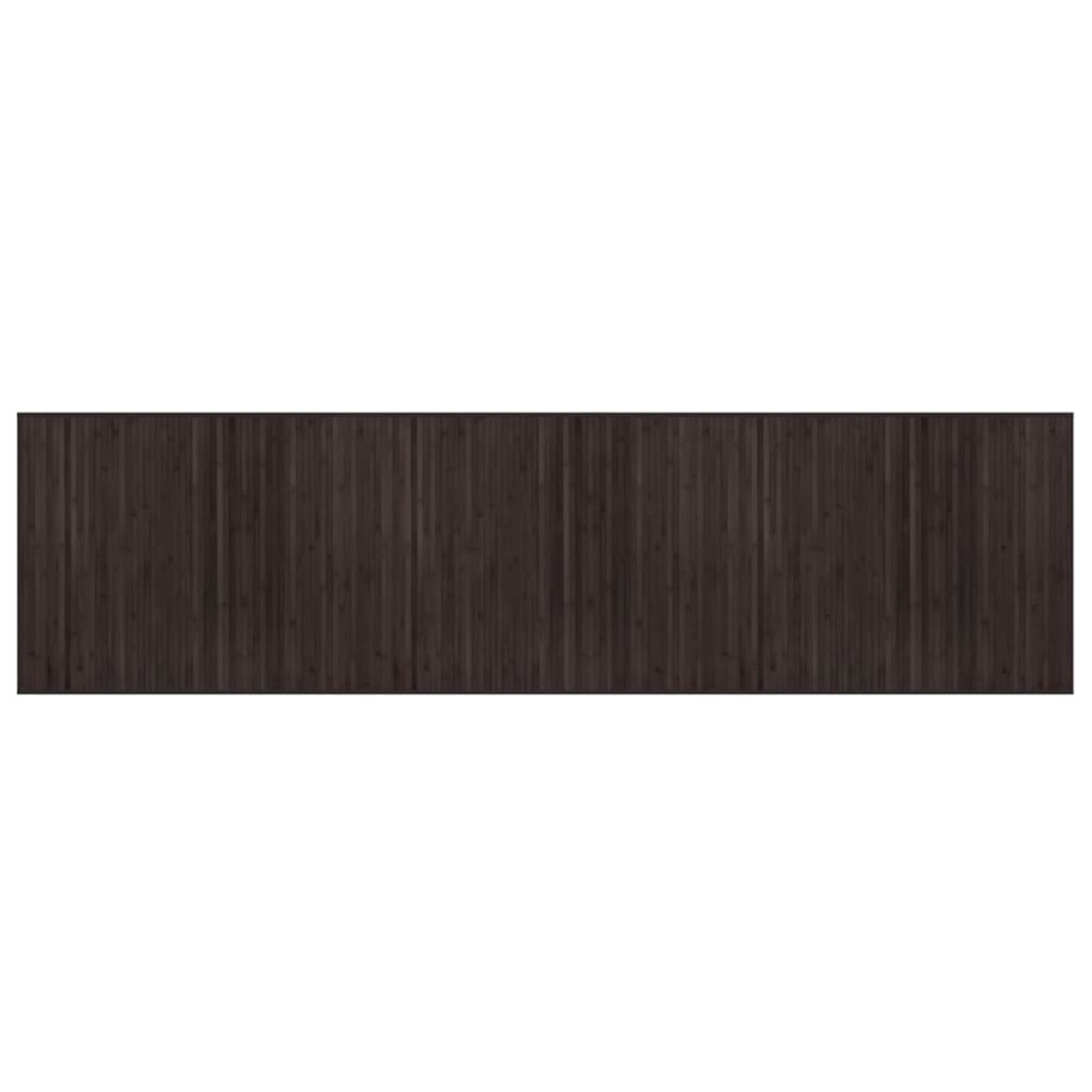 Tapis rectangulaire marron foncé 80x300 cm bambou