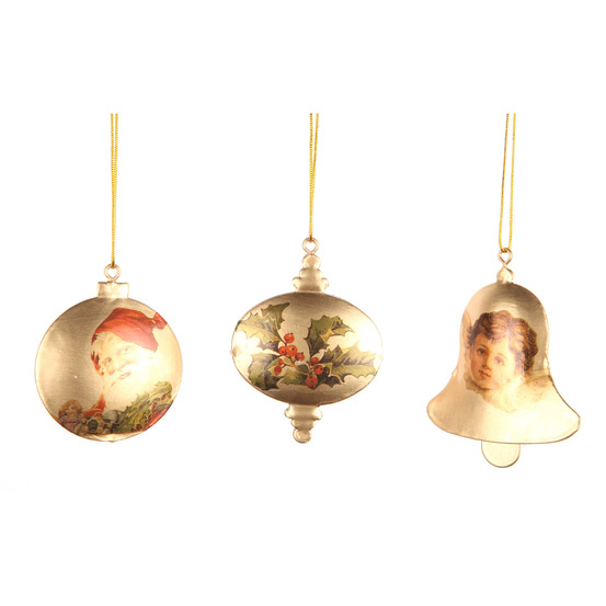Set de 3 suspensions boule de noel
