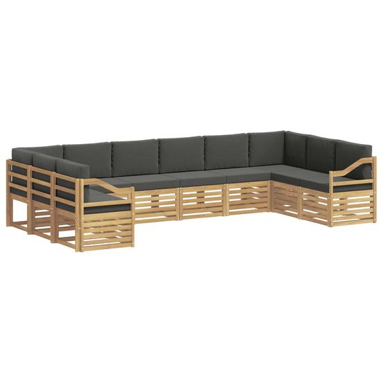 Ensemble de canapés d'extérieur 10 pc blanc et anthracite