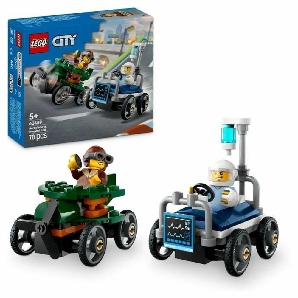 Lego city pack de bolides de course : avion contre lit d'hôpital