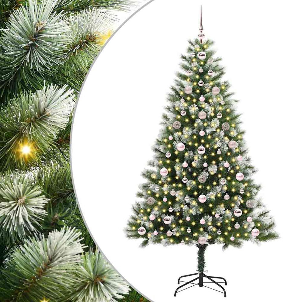 Arbre de noël artificiel avec neige artificielle 300 led