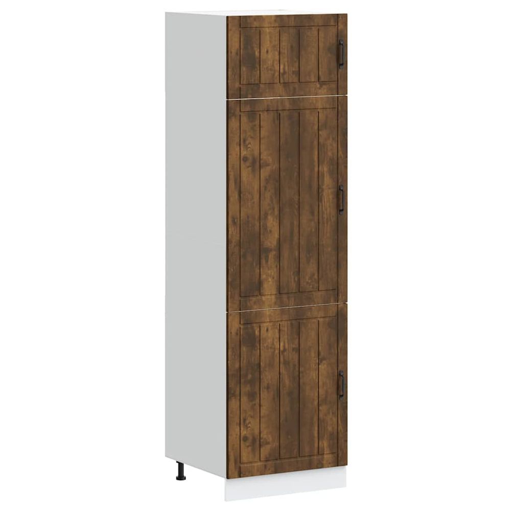 Armoire de cuisine lucca chêne fumé bois d'ingénierie