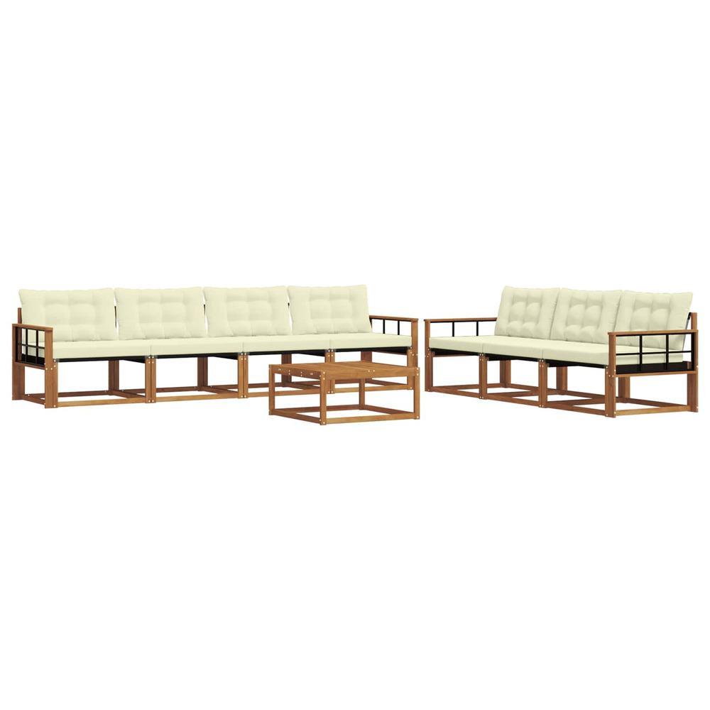 Ensemble de canapés d'extérieur 8 pcs naturel et crème