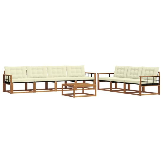 Ensemble de canapés d'extérieur 8 pcs naturel et crème