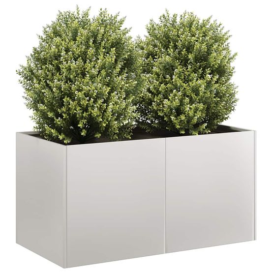 Bac de plantation acier inoxydable design moderne jardin terrasse 80x40x40 cm