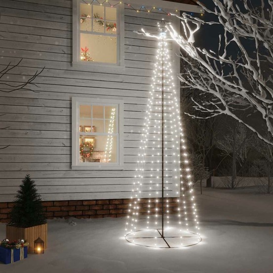 Arbre de noël cône 310 led blanc froid 100x300 cm